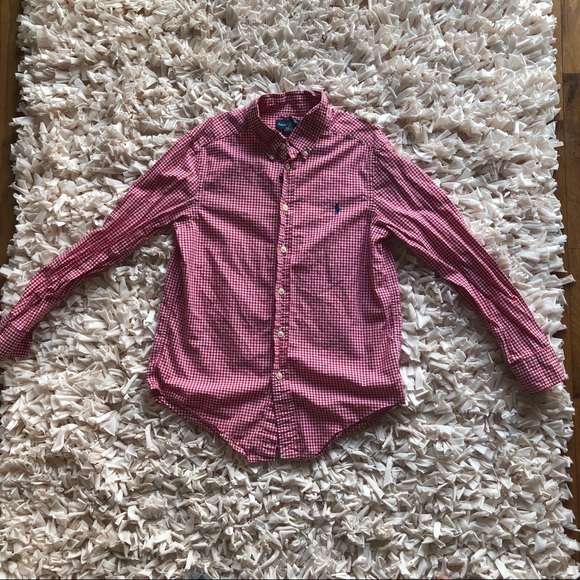 Red Gingham Ralph Lauren Shirt - Picture 2 of 4